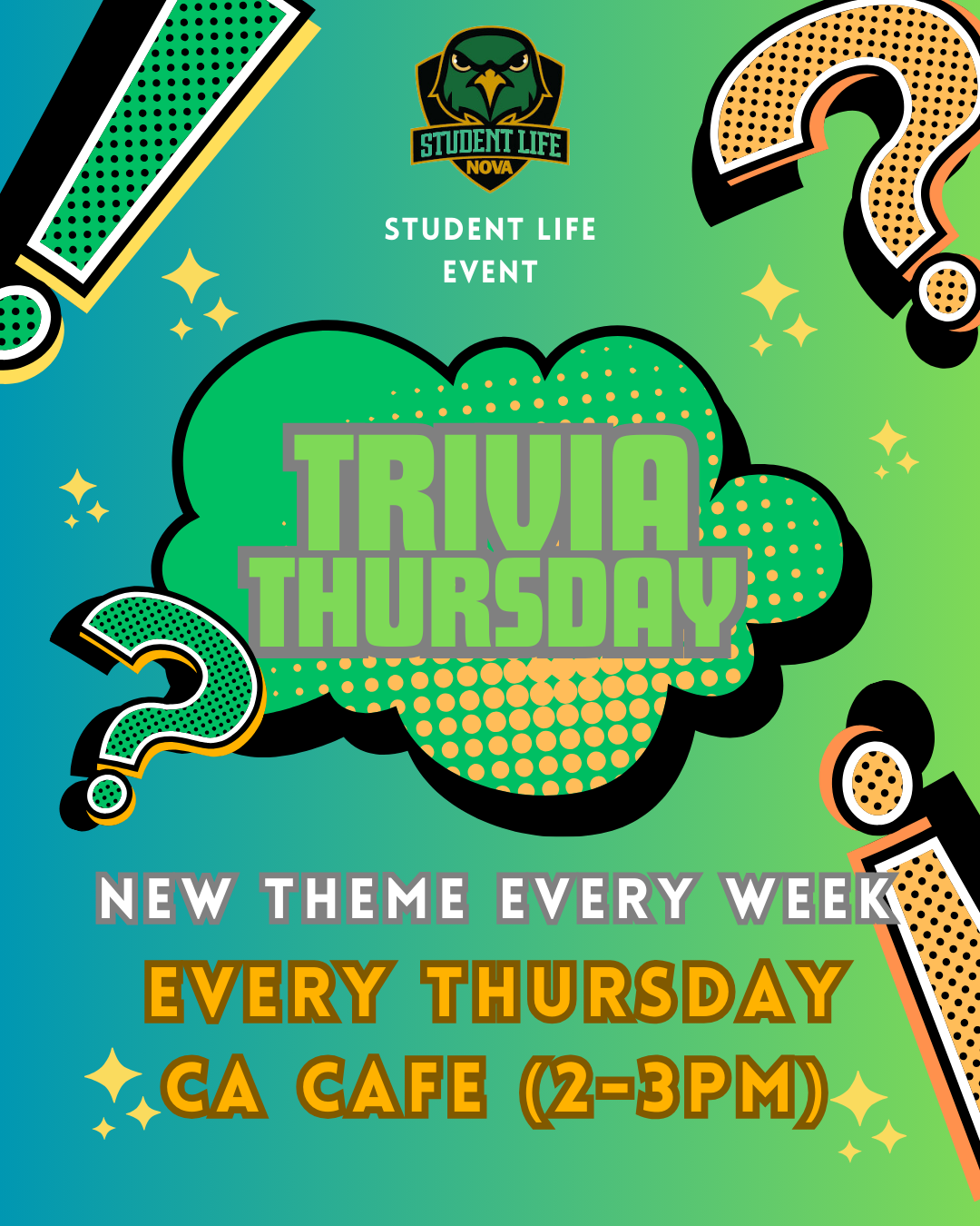 Flyer for Trivia Thursday event.